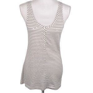 Old Navy Tan & White Striped Sequin Tank Top Size Small New with tags!